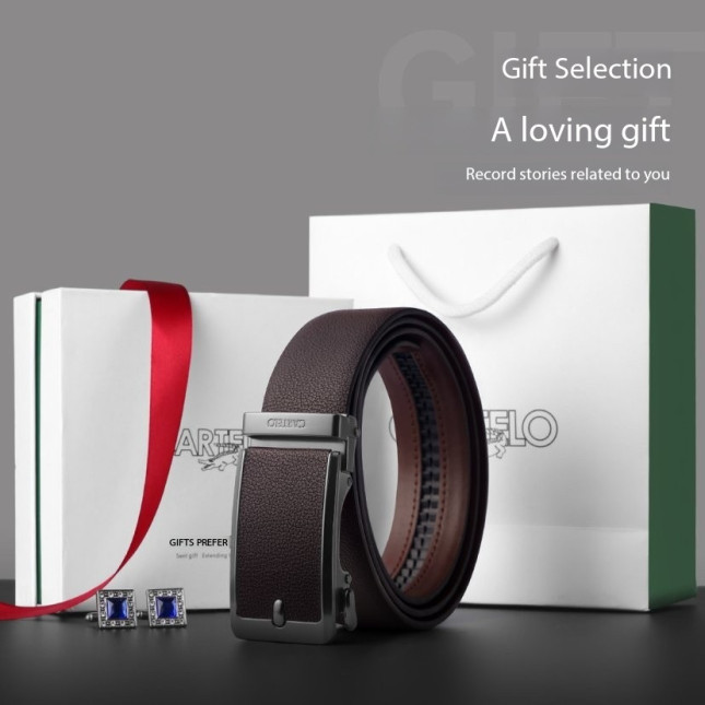 Elegant Cartelo leather belt - Brown MZD93152